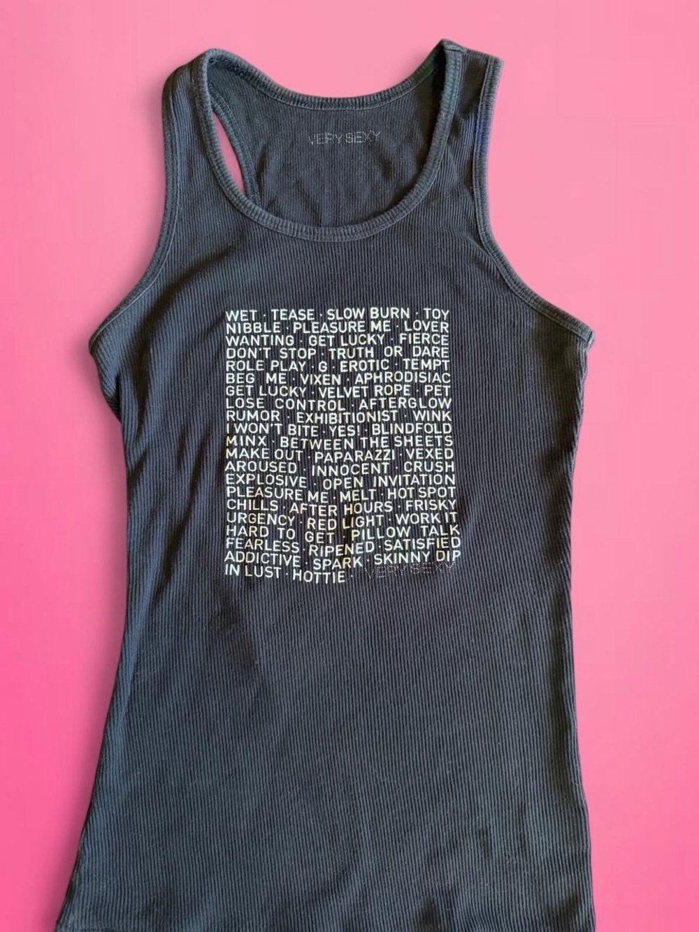 vintage y2k victoria’s secret very sexy naughty tank top rare collector grail